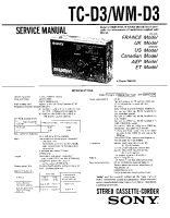 Sony TC-D3 - Service Manual 